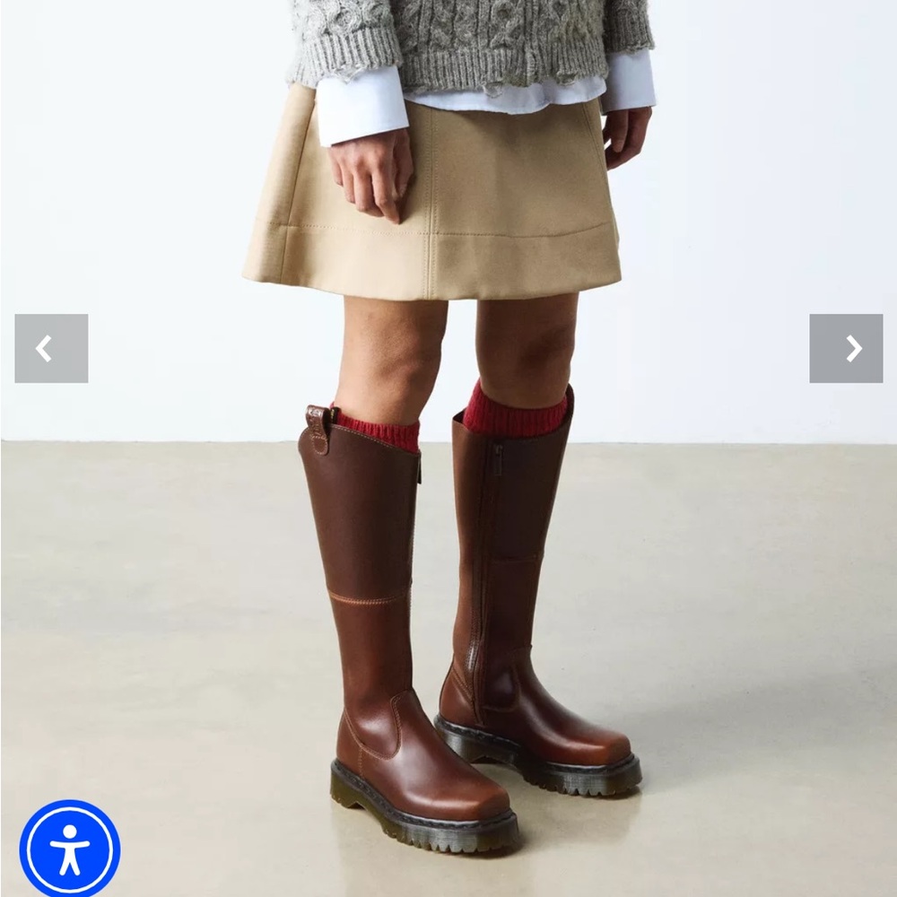 Dr. Martens (Doc Martens) Amaayah Hi - knee high brown leather boots